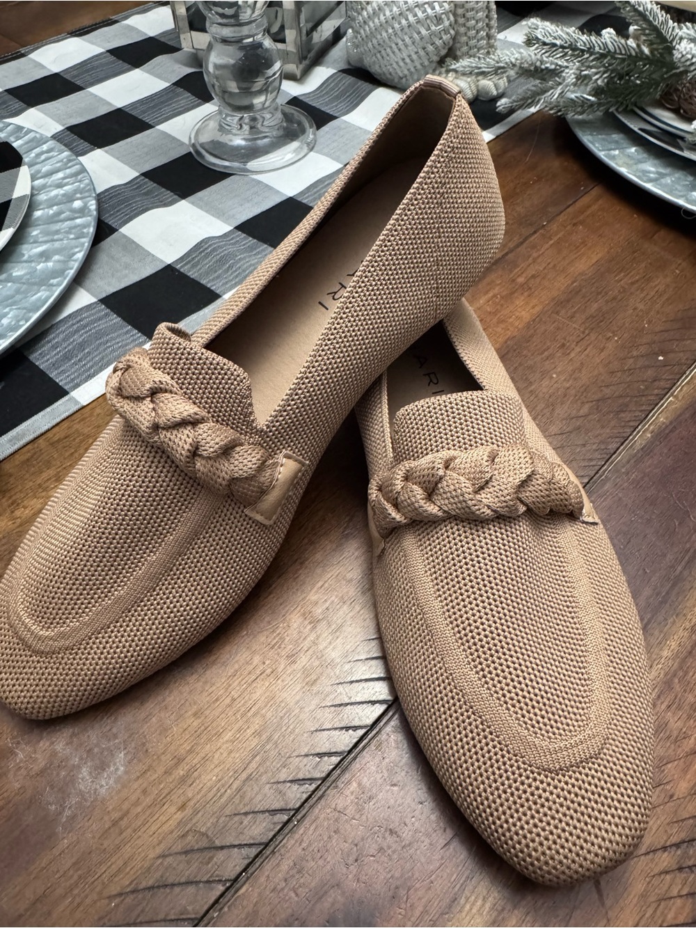 Women’s Tahari Braided Knit Penny Loafer Flats - Andalusia size 7.5